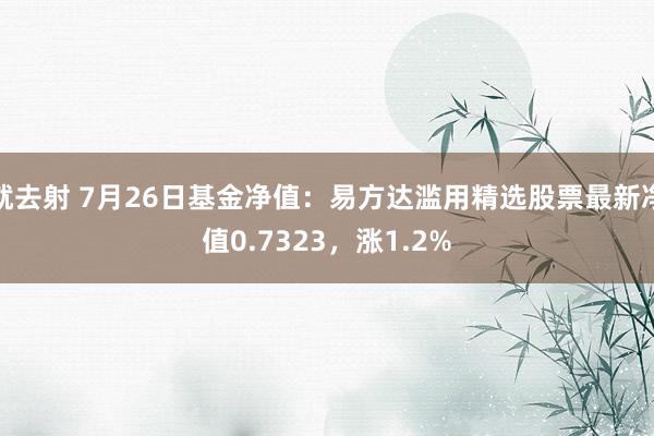 就去射 7月26日基金净值：易方达滥用精选股票最新净值0.7323，涨1.2%