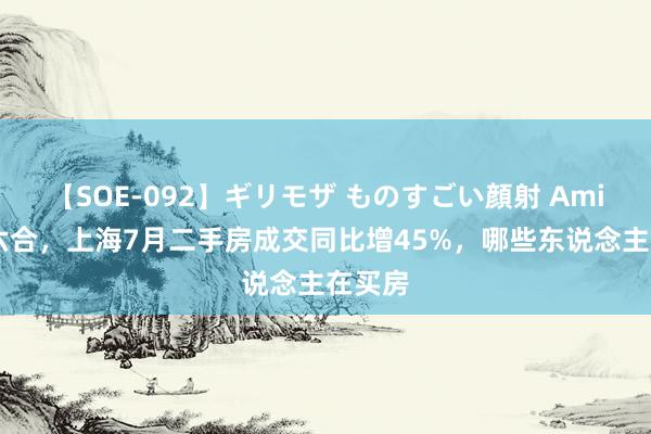 【SOE-092】ギリモザ ものすごい顔射 Ami 高温六合，上海7月二手房成交同比增45%，哪些东说念主在买房