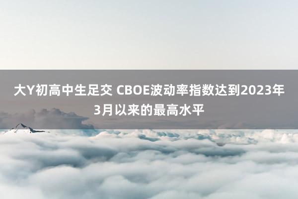 大Y初高中生足交 CBOE波动率指数达到2023年3月以来的最高水平