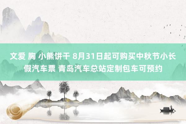 文爱 胸 小熊饼干 8月31日起可购买中秋节小长假汽车票 青岛汽车总站定制包车可预约