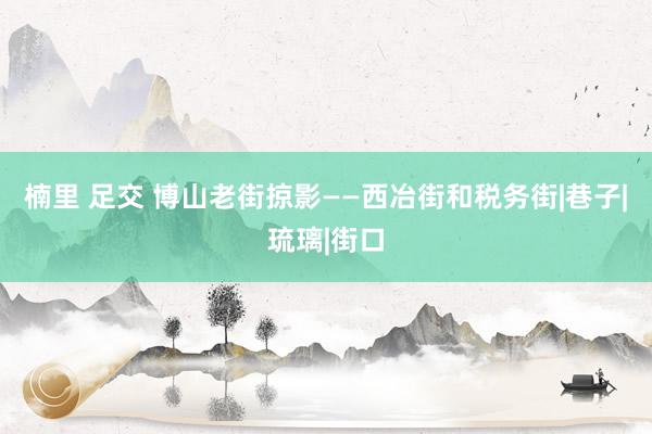 楠里 足交 博山老街掠影——西冶街和税务街|巷子|琉璃|街口